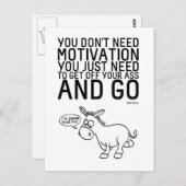 Motivatie is niet nodig briefkaart (Voorkant / Achterkant)