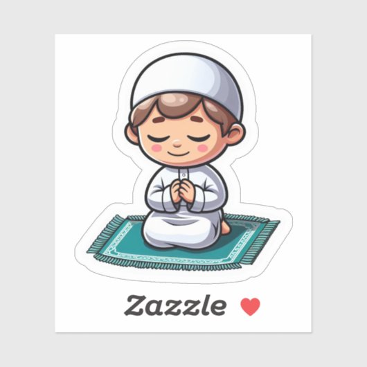 Motivatie islamitisch gebed voor islamitische Kind Sticker (Vel)