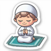 Motivatie islamitisch gebed voor islamitische Kind Sticker (Voorkant)