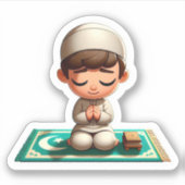 Motivatie islamitisch gebed voor islamitische Kind Sticker (Voorkant)