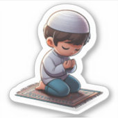 Motivatie islamitisch gebed voor islamitische Kind Sticker (Voorkant)
