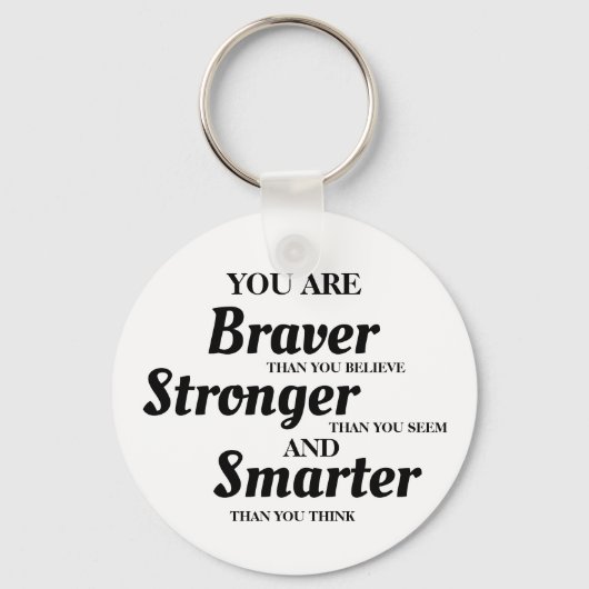 Motivatie Je bent Dapper Sterk Slim Sleutelhanger (Voorkant)
