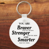 Motivatie Je bent Dapper Sterk Slim Sleutelhanger (Voorkant)
