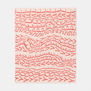 Motivatie: je bent speciaal fleece deken