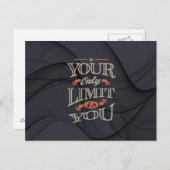 Motivatie - Je beperkt alleen jou. Briefkaart (Voorkant / Achterkant)