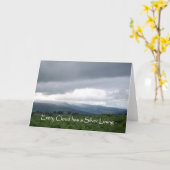 Motivatie Kaart: Elke Cloud heeft een Silver Linin Kaart (Gele Bloem)