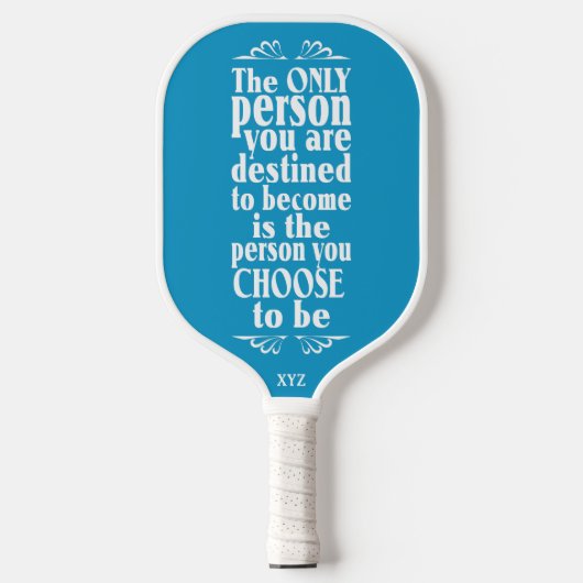 Motivatie KEUZE aangepast monogram Pickleball Pad Pickleball Paddle (Voorkant)