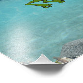 Motivatie kikker en bekkenman nooit opgeven foto afdruk (Hoek)