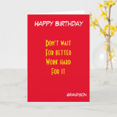 motivatie kleinzoon kaart (Gele Bloem)