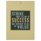 Motivatie klembord voor succes en waarde (Achterkant)