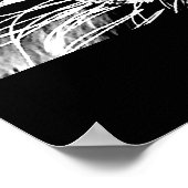 Motivatie kleuren voor zwarte en witte tijger poster (Hoek)