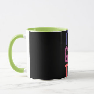 Motivatie Kleurrijke Typografie Koffiemok Mok