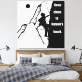 Motivatie klimmen canvas afdruk (Insitu (Slaapkamer))