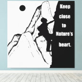 Motivatie klimmen canvas afdruk (Insitu (Houten vloer))