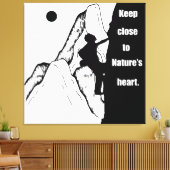 Motivatie klimmen canvas afdruk (Insitu (Woonkamer))