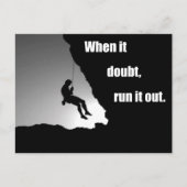 Motivatie klimmen gezegde feestdagenkaart (Voorkant)