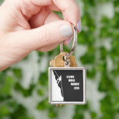 Motivatie klimmen gezegde sleutelhanger (Hand)