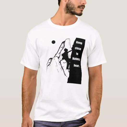 Motivatie klimmen t-shirt (Voorkant)