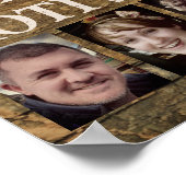 Motivatie koffie familie 4 foto bruin beige poster (Hoek)