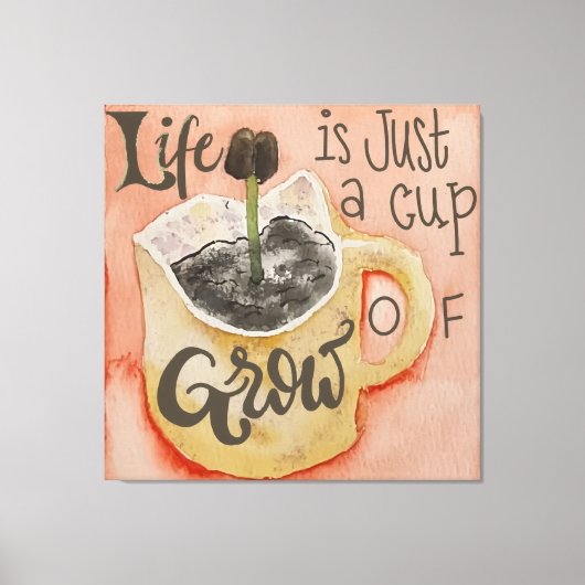 Motivatie Koffie Inspiratie Tapijt Canvas Afdruk (Voorkant)