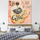 Motivatie Koffie Inspiratie Tapijt Canvas Afdruk (Insitu (Slaapkamer))