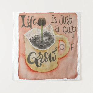 Motivatie Koffie Inspiratie Tapijt Wandkleed
