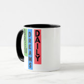 Motivatie koffie Mok: Brew Dreams Daily Mok (Voorkant links)