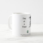 Motivatie koffie Mok - Een dag op een Time Quote (Voorkant links)