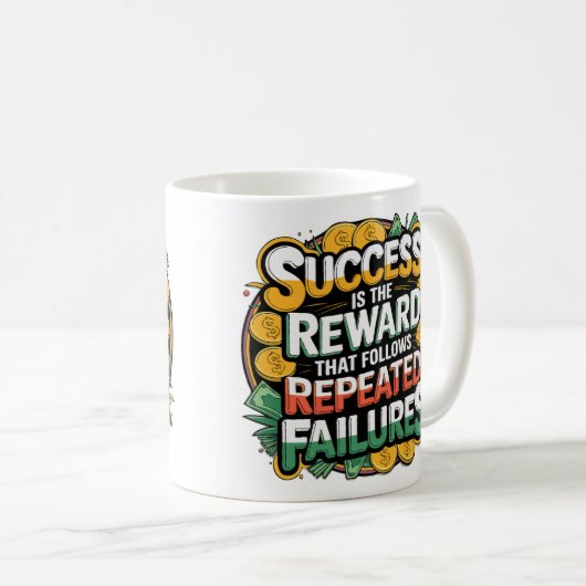 Motivatie Koffie Mok Kleurrijke Inspiratie Quote (Voorkant rechts)