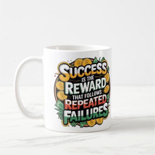 Motivatie Koffie Mok Kleurrijke Inspiratie Quote (Links)