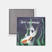 Motivatie Koi Art Gift Idee Magneet (Voorkant / Achterkant)