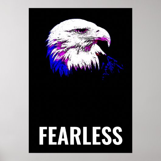 Motivatie komstkunst zonder pittige bald Eagle Poster (Voorkant)