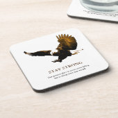 Motivatie kunstwerk in Bald Eagle Bier Onderzetter (Linkerzijde)