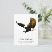 Motivatie kunstwerk in Bald Eagle Briefkaart (Staand voorkant)