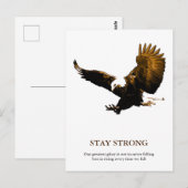 Motivatie kunstwerk in Bald Eagle Briefkaart (Voorkant / Achterkant)