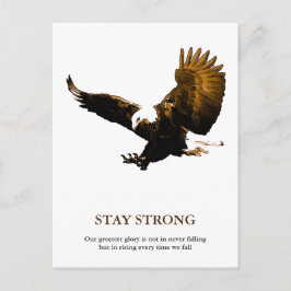 Motivatie kunstwerk in Bald Eagle Briefkaart