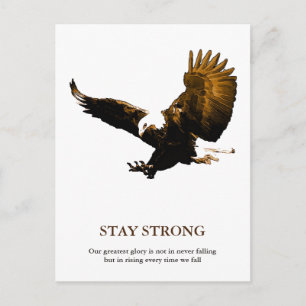 Motivatie kunstwerk in Bald Eagle Briefkaart