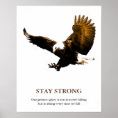 Motivatie kunstwerk in Bald Eagle Poster (Voorkant)