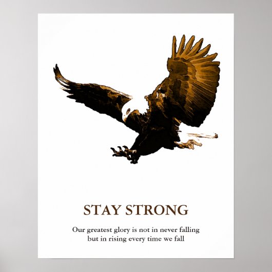 Motivatie kunstwerk in Bald Eagle Poster (Voorkant)