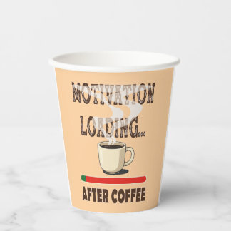 Motivatie laden... na de koffie papieren bekers