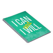 Motivatie laptop: Ik kan en ik zal Notitieboek (Rechterzijde)