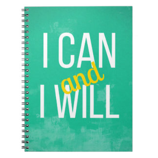 Motivatie laptop: Ik kan en ik zal Notitieboek