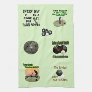 Motivatie Lawn Bowls Design, Theedoek