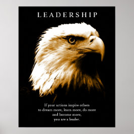 Motivatie leiderschap Bald American Eagle Poster