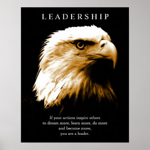 Motivatie leiderschap Bald American Eagle Poster
