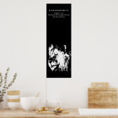 Motivatie leiderschap Citaat Lion Black White Poster (Keuken)