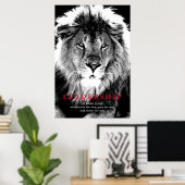Motivatie leiderschap Citaat Lion Pride Poster (Thuiskantoor)