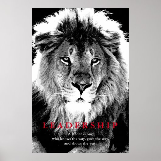Motivatie leiderschap Citaat Lion Pride Poster (Voorkant)