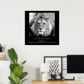 Motivatie leiderschap Citaat Lion Pride Poster (Thuiskantoor)