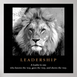 Motivatie leiderschap Citaat Lion Pride Poster